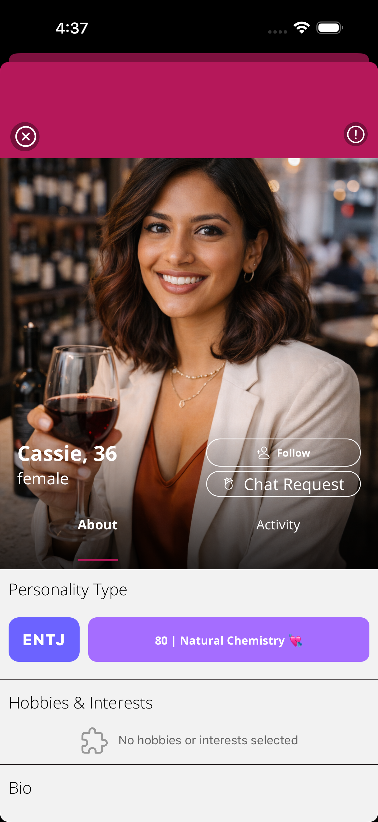 Cassie profile example